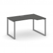 Style Project Стол рабочий эргоном. SN-6O.SPA-002(R) Антрацит/Металл Серый 1580*600/980*750