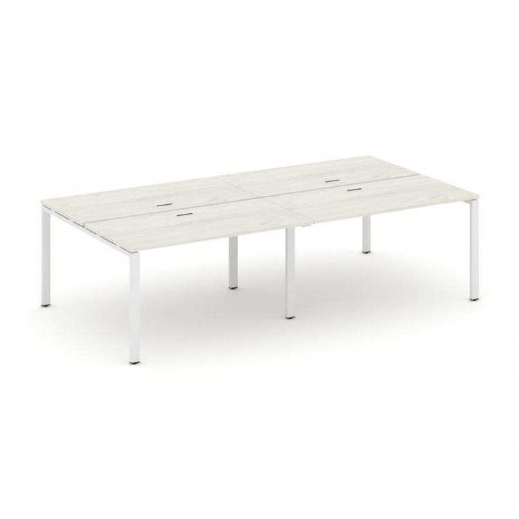 Style Project Рабочая станция 2-х сторон. SN-6P.DRS-033 Дуб Наварра/Металл Белый 2760*1232*750