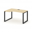 Style Project Стол рабочий эргоном. SN-6O.SPA-001(L) Акация Лорка/Металл Черный 1380*600/980*750