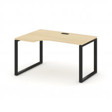 Style Project Стол рабочий эргоном. SN-6O.SPA-001(L) Акация Лорка/Металл Черный 1380*600/980*750