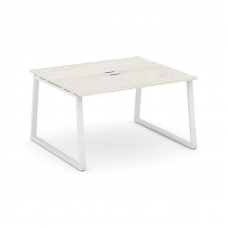 Style Project Стол переговорный SN-6T1.SPRG-034 Дуб Наварра/Металл Белый/Заглушка Металл Белый 1580*