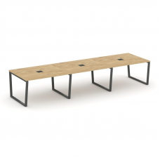 Style Project Стол переговорный SN-6T2.SPRG-054 Тиквуд Светлый/Металл Антрацит/Заглушка Металл Антра