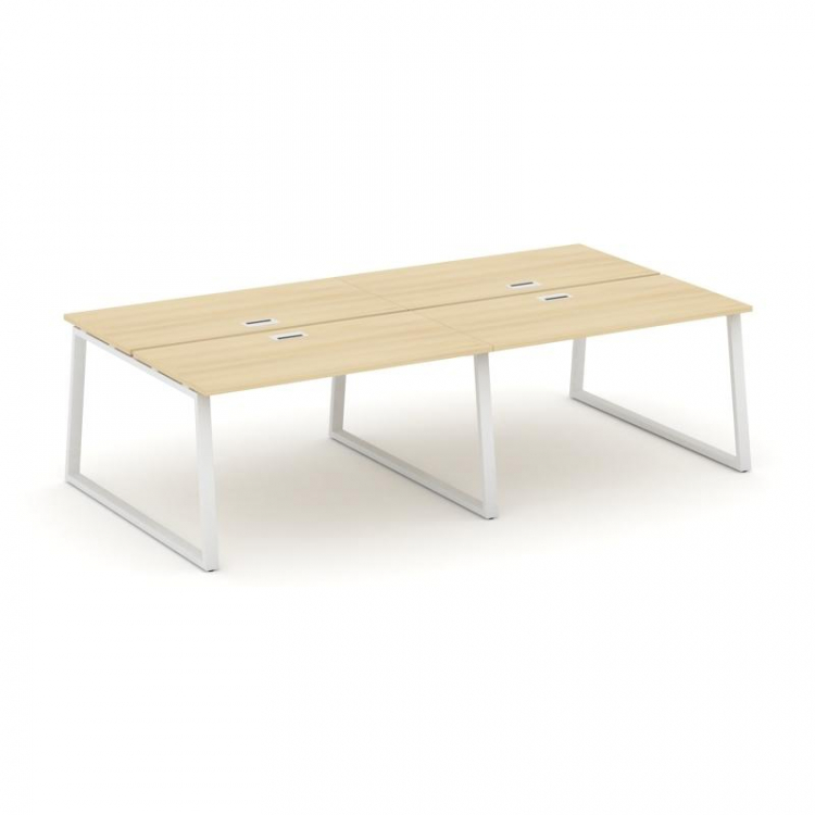 Style Project Рабочая станция 2-х сторон. SN-6T1.DRS-034 Акация Лорка/Металл Белый/Заглушка Пластик