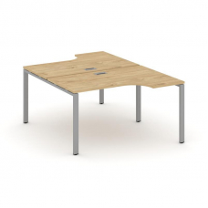 Style Project Рабочая станция эргоном. SN-6P.DRPA-001 Тиквуд Светлый/Металл Серый 1380*1232/1992*750