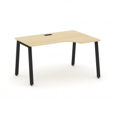 Style Project Стол рабочий эргоном. SN-6A.SPA-012(R) Акация Лорка/Металл Черный 1580*700/980*750