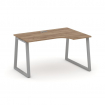 Style Project Стол рабочий эргоном. SN-6T1.SPA-011(R) Дуб Табак/Металл Серый/Заглушка Пластик Серебр