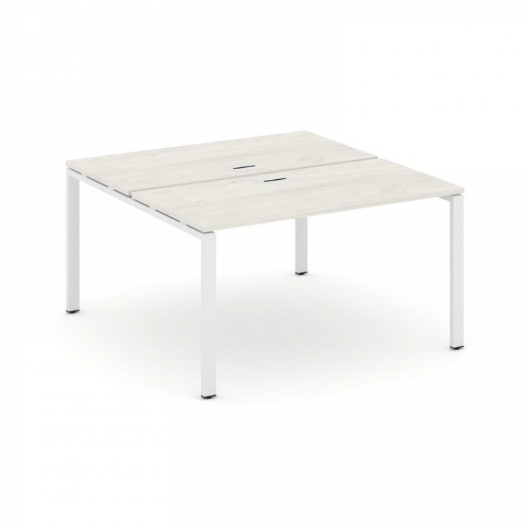 Style Project Рабочая станция 2-х сторон. SN-6P.DRS-014 Дуб Наварра/Металл Белый 1580*1432*750