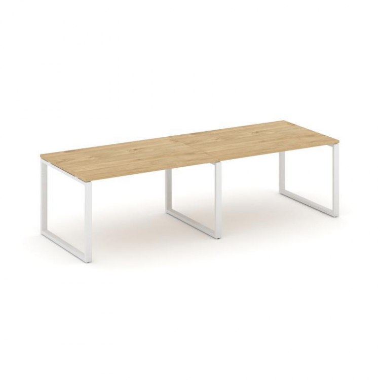 Style Project Стол переговорный SN-6O.SPRG-012.3 Тиквуд Светлый/Металл Белый 2360*980*750