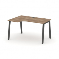 Style Project Стол рабочий эргоном. SN-6A.SPA-002(L) Дуб Табак/Металл Антрацит 1580*600/980*750