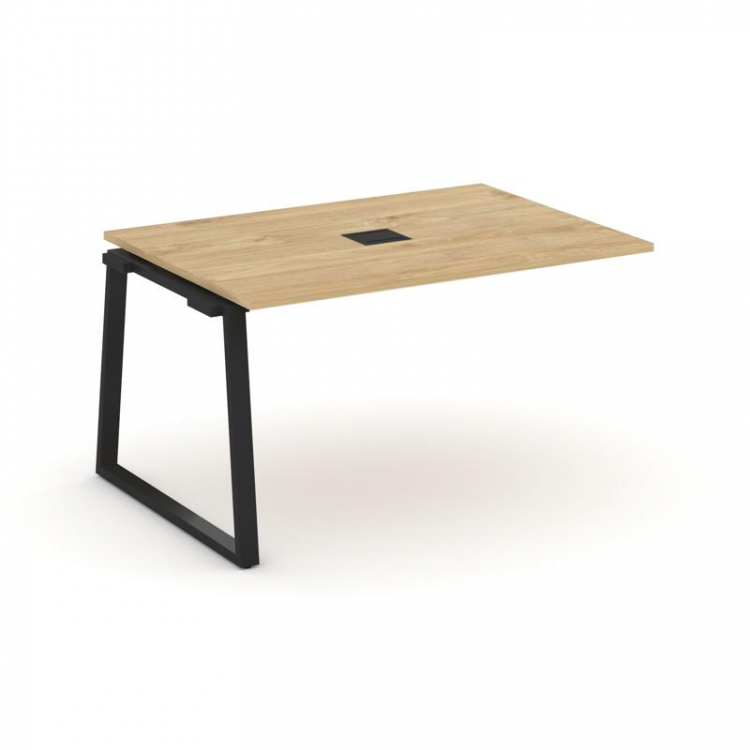 Style Project Проходной наб. элем. перег. стола SN-6T1.NSPRG-002 Тиквуд Светлый/Металл Черный/Заглуш