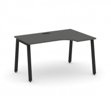 Style Project Стол рабочий эргоном. SN-6A.SPA-022(R) Антрацит/Металл Черный 1580*800/980*750