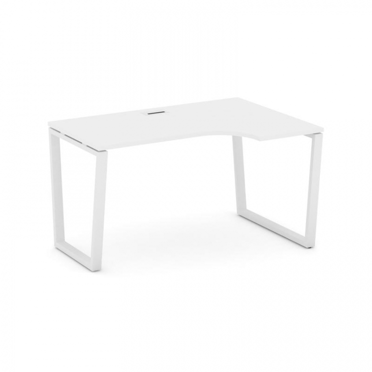 Style Project Стол рабочий эргоном. SN-6T2.SPA-002(R) Белый/Металл Белый/Заглушка Пластик Белый 1580