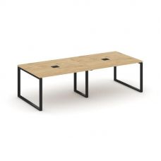 Style Project Стол переговорный SN-6O.SPRG-042 Тиквуд Светлый/Металл Черный 2360*1180*750