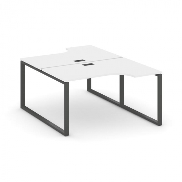 Style Project Рабочая станция эргоном. SN-6O.DRPA-011 Белый/Металл Антрацит 1380*1432/1992*750