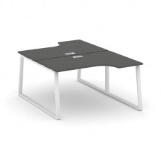 Style Project Рабочая станция эргоном. SN-6T1.DRPA-021 Антрацит/Металл Белый/Заглушка Пластик Белый