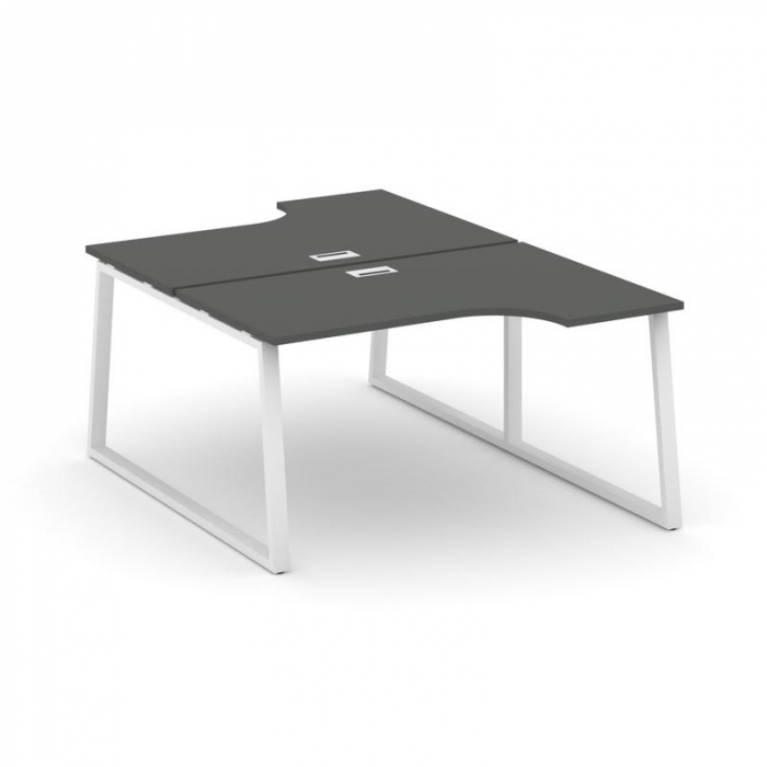 Стайл Проджект Рабочая станция эргоном. SN-6T1.DRPA-011 Антрацит/Металл Белый/Заглушка Пластик Белый