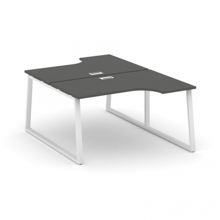 Style Project Рабочая станция эргоном. SN-6T1.DRPA-021 Антрацит/Металл Белый/Заглушка Пластик Белый