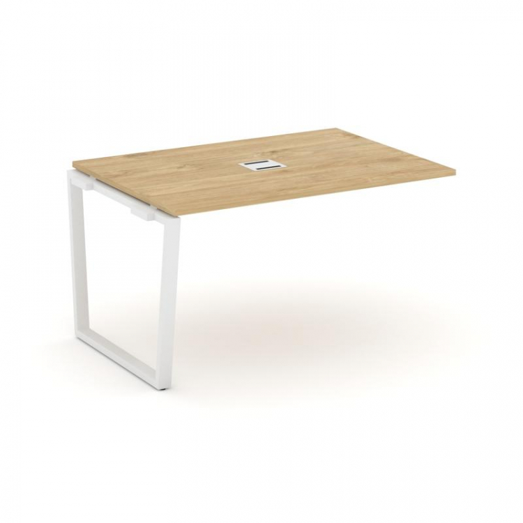 Style Project Проходной наб. элем. перег. стола SN-6T2.NSPRG-004 Тиквуд Светлый/Металл Белый/Заглушк