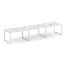 Style Project Стол переговорный SN-6O.SPRG-023 Дуб Наварра/Металл Белый 4410*980*750