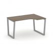Style Project Стол рабочий эргоном. SN-6T2.SPA-001(R) Вяз Благородный/Металл Серый/Заглушка Пластик