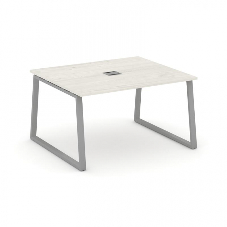Style Project Стол переговорный SN-6T1.SPRG-033 Дуб Наварра/Металл Серый/Заглушка Металл Серый 1380*