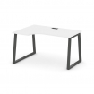 Style Project Стол рабочий эргоном. SN-6T1.SPA-011(L) Белый/Металл Антрацит/Черный Пластик 1380*700/
