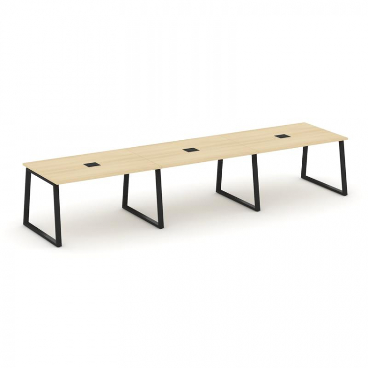 Style Project Стол переговорный SN-6T1.SPRG-023 Акация Лорка/Металл Черный/Заглушка Металл Черный 44