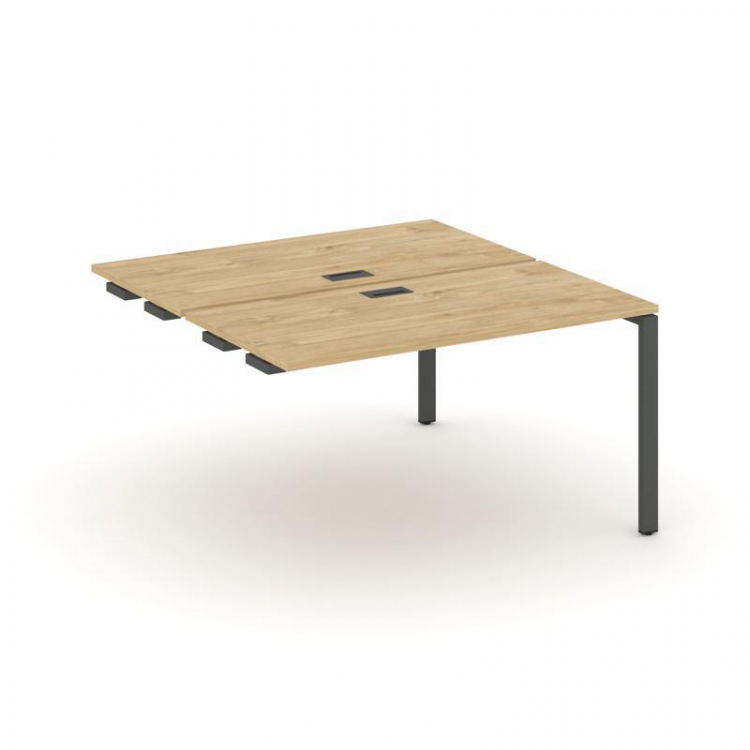 Style Project Стол-приставка к опор. элем. SN-6P.DPRS-013 Тиквуд Светлый/Металл Антрацит 1380*1432*7