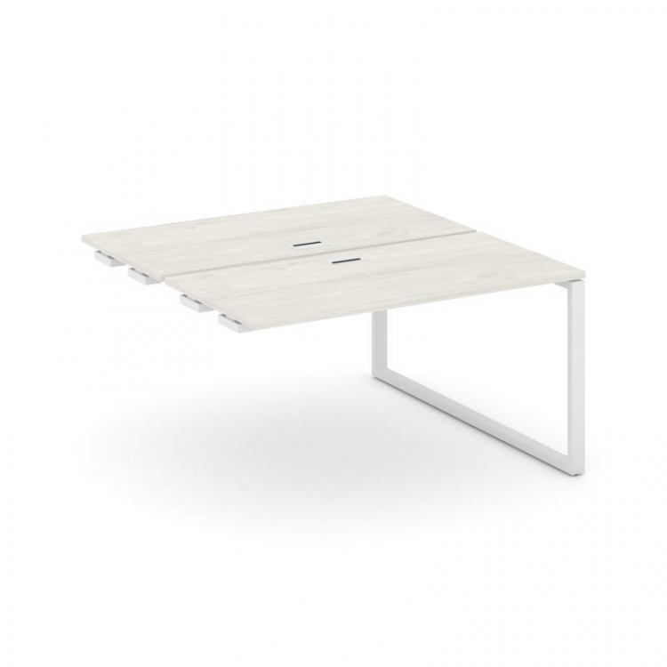 Style Project Стол-приставка к опор. элем. SN-6O.DPRS-003 Дуб Наварра/Металл Белый 1380*1232*750