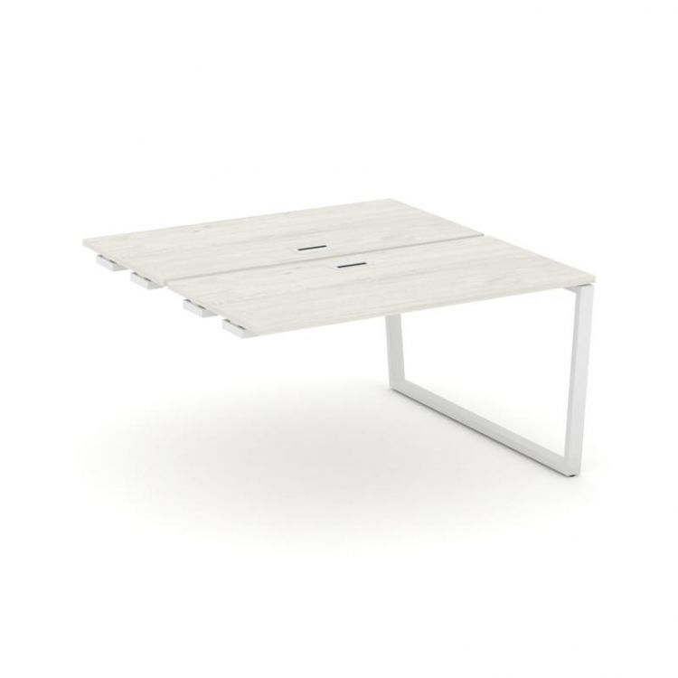 Style Project Стол-приставка к опор. элем. SN-6T2.DPRS-001 Дуб Наварра/Металл Белый/Заглушка Пластик