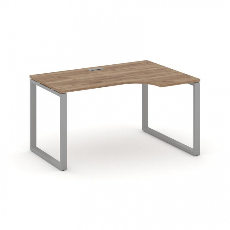 Style Project Стол рабочий эргоном. SN-6O.SPA-001(R) Дуб Табак/Металл Серый 1380*600/980*750