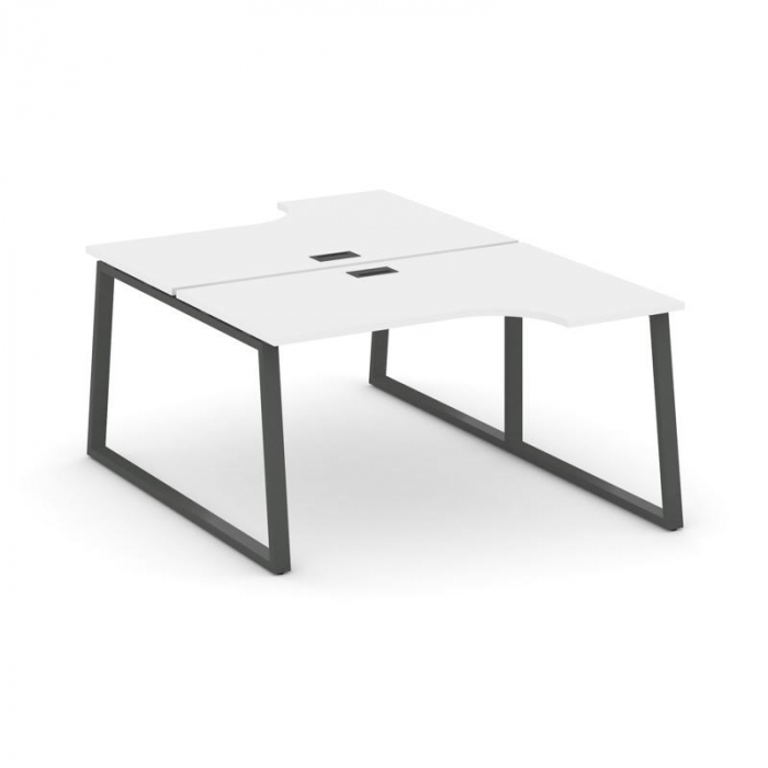 Стайл Проджект Рабочая станция эргоном. SN-6T1.DRPA-021 Белый/Металл Антрацит/Черный Пластик 1380*80