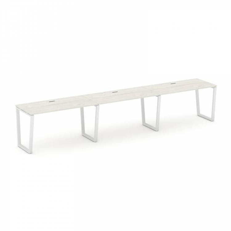 Style Project Рабочая станция 1 сторон. SN-6T2.ORS-054 Дуб Наварра/Металл Белый/Заглушка Пластик Бел