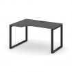 Style Project Стол рабочий эргоном. SN-6O.SPA-021(L) Антрацит/Металл Черный 1380*800/980*750