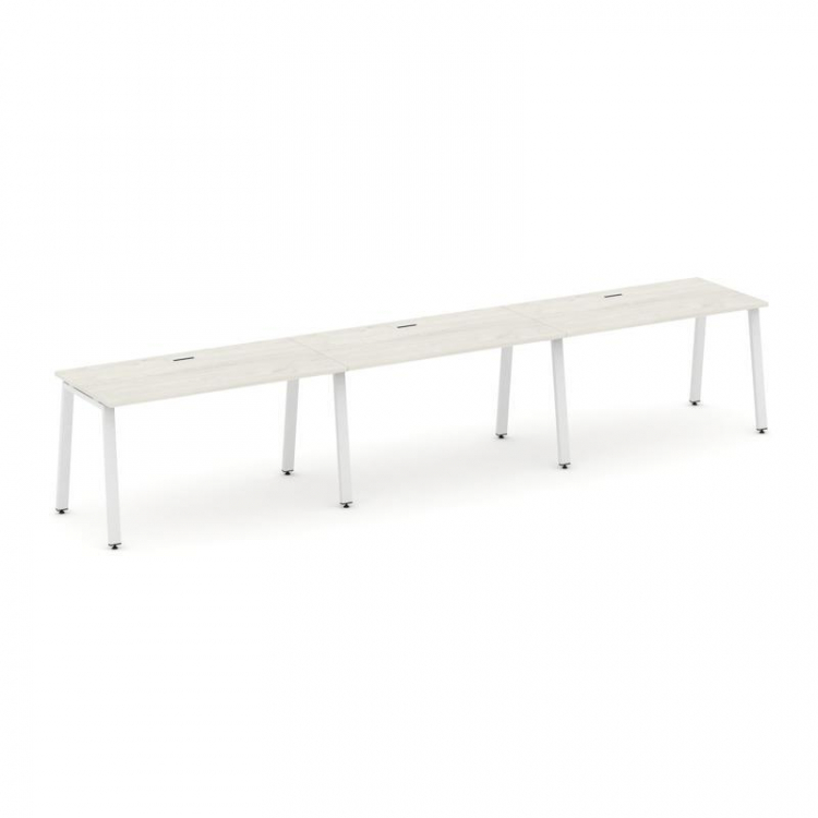 Style Project Рабочая станция 1 сторон. SN-6A.ORS-033 Дуб Наварра/Металл Белый 4140*600*750