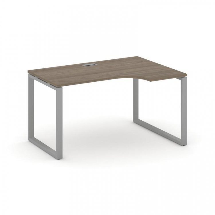 Style Project Стол рабочий эргоном. SN-6O.SPA-002(R) Вяз Благородный/Металл Серый 1580*600/980*750
