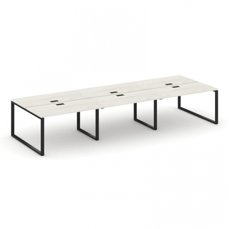 Style Project Рабочая станция 2-х сторон. SN-6O.DRS-083 Дуб Наварра/Металл Черный 4140*1632*750