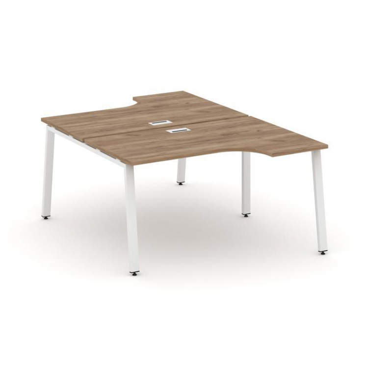 Style Project Рабочая станция эргоном. SN-6A.DRPA-001 Дуб Табак/Металл Белый 1380*1232/1992*750