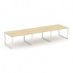Style Project Стол переговорный SN-6T2.SPRG-053.3 Акация Лорка/Металл Белый 4410*1180*750