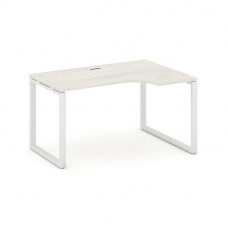 Style Project Стол рабочий эргоном. SN-6O.SPA-012(R) Дуб Наварра/Металл Белый 1580*700/980*750