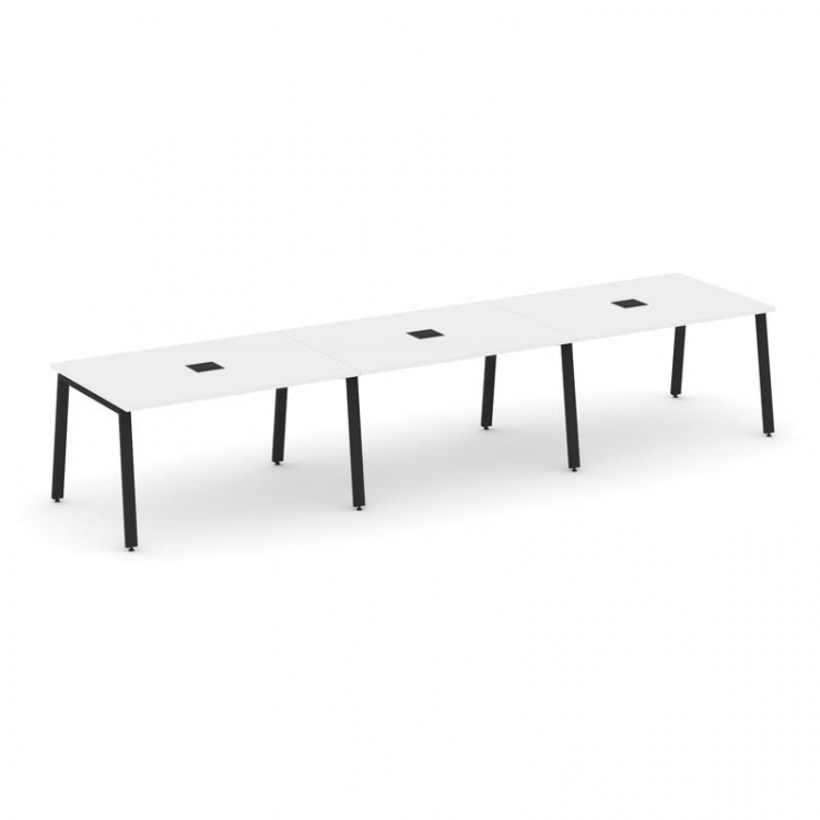 Style Project Стол переговорный SN-6A.SPRG-022 Белый/Металл Черный 3540*980*750