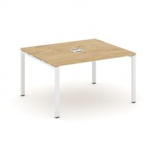 Style Project Стол переговорный SN-6P.SPRG-034 Тиквуд Светлый/Металл Белый 1580*1180*750