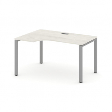 Style Project Стол рабочий эргоном. SN-6P.SPA-002(L) Дуб Наварра/Металл Серый 1580*600/980*750