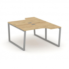 Style Project Рабочая станция эргоном. SN-6T2.DRPA-002 Тиквуд Светлый/Металл Серый/Заглушка Пластик