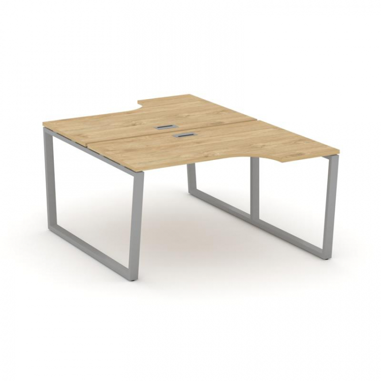 Style Project Рабочая станция эргоном. SN-6T2.DRPA-002 Тиквуд Светлый/Металл Серый/Заглушка Пластик