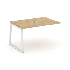 Style Project Проходной наб. элем. перег. стола SN-6T1.NSPRG-002 Тиквуд Светлый/Металл Белый/Заглушк