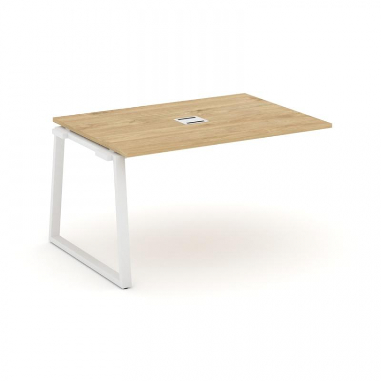 Style Project Проходной наб. элем. перег. стола SN-6T1.NSPRG-002 Тиквуд Светлый/Металл Белый/Заглушк