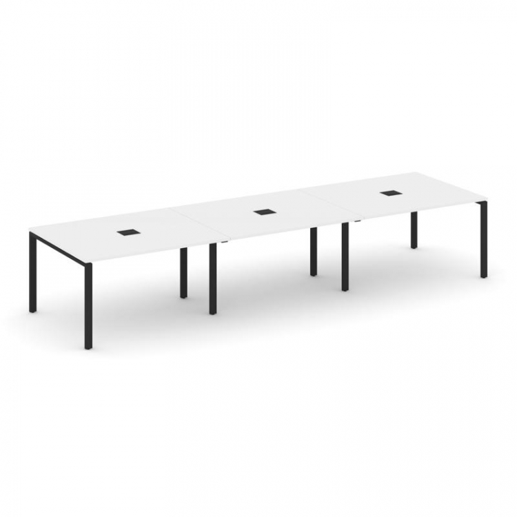 Style Project Стол переговорный SN-6P.SPRG-054 Белый/Металл Черный 4740*1180*750