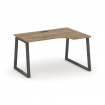 Style Project Стол рабочий эргоном. SN-6T1.SPA-012(R) Дуб Табак/Металл Антрацит/Черный Пластик 1580*