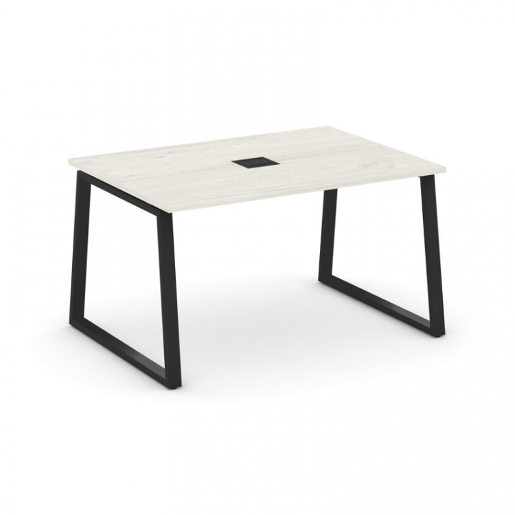 Style Project Стол переговорный SN-6T1.SPRG-002 Дуб Наварра/Металл Черный/Заглушка Металл Черный 118
